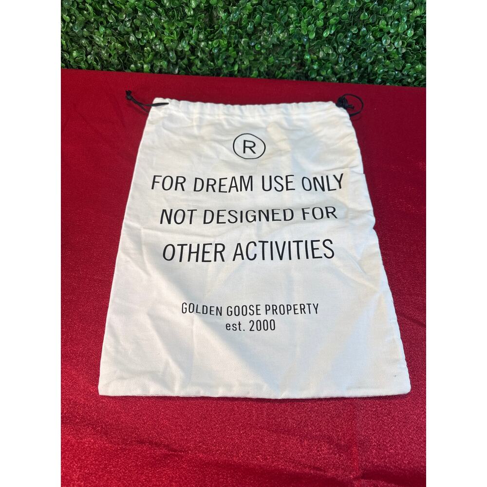 Golden Goose Dust Bag White Drawstring 15" x 11.5" 100% Cotton